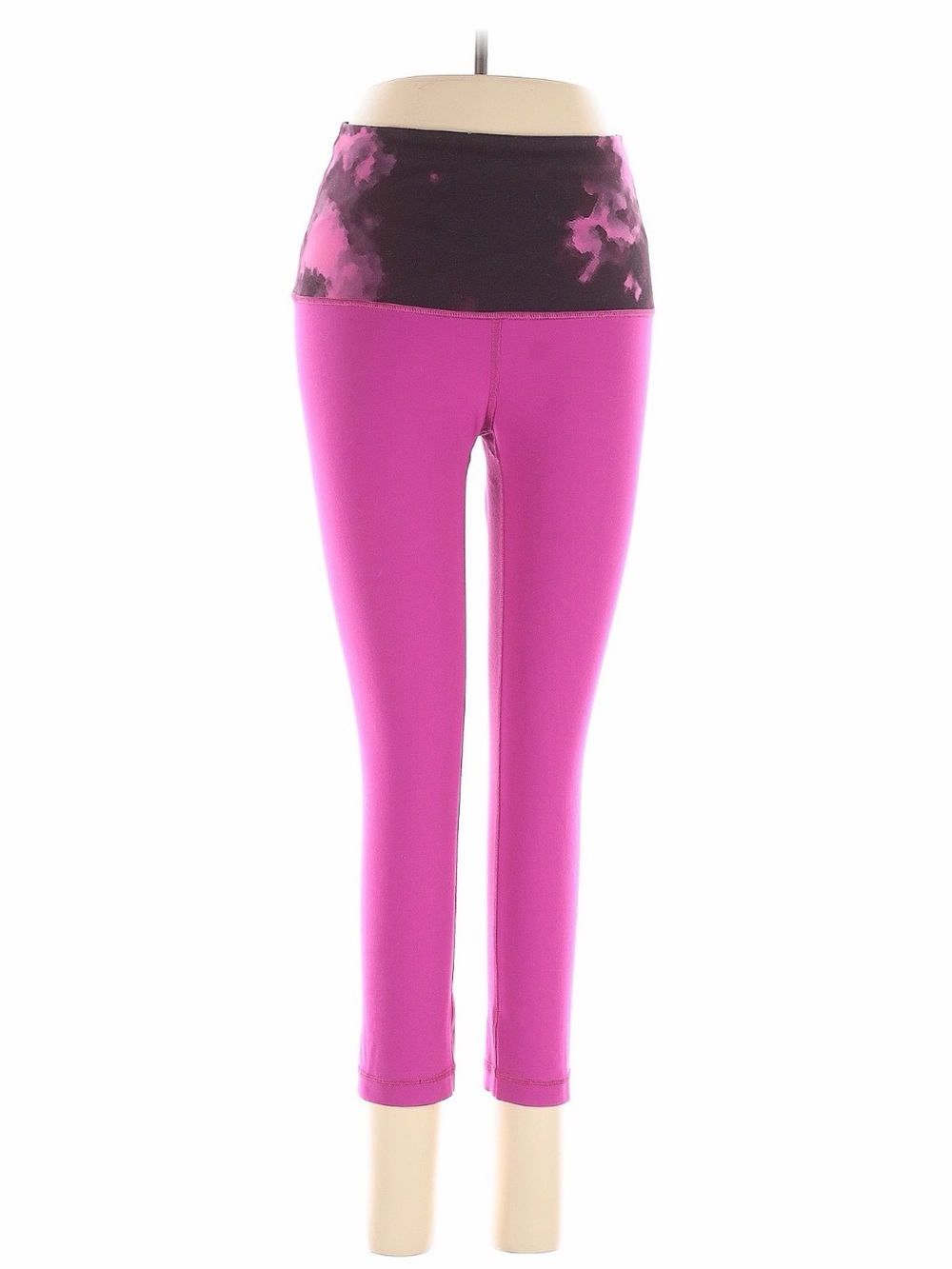 Lululemon Fuchsia Active Leggings with Tie-Dye Waistband